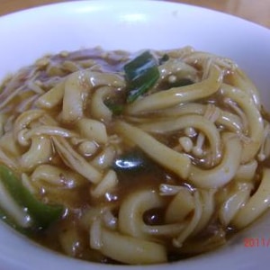 一人分のレトルトカレーで二人分のカレーうどん♪